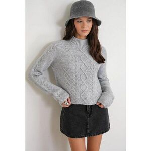 Pulover dama - Textil - Gri - One Size imagine