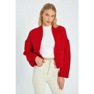 Cardigan tricotat - rosu - imagine