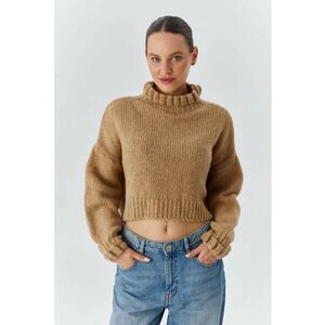Pulover dama - Scurt - Tricot - Bronz - imagine