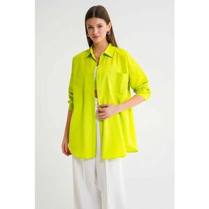 Camasa dama - cu nasturi - verde masliniu - textil imagine