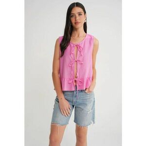 Maiou dama - cu volane - roz pudrat - textil imagine