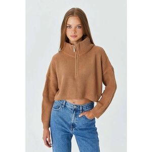 Pulover dama - Maro camel - Tricot - imagine