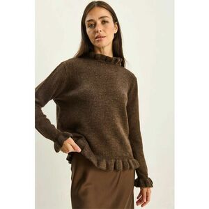 Pulover dama - Guler inalt - Maro - Tricot - imagine