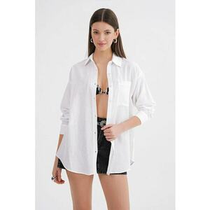 Camasa dama - oversize - alb - amestec de in - imagine