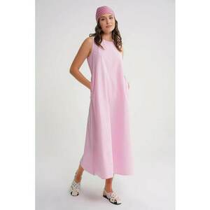 Rochie maxi - Relaxed Fit - roz pudrat - textil imagine