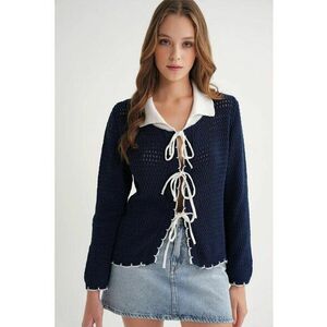 Cardigan dama - Tricot - Bleumarin - imagine