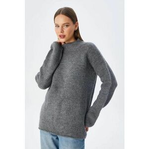 Pulover dama - Tricot - Gri inchis - imagine