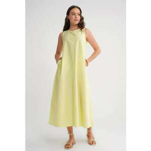 Rochie Maxi Relaxed Fit - Galben - Textil imagine