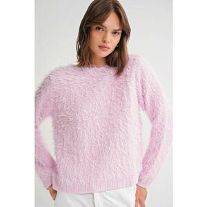 Pulover dama - tricotat - roz pudrat - imagine