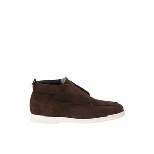 Ghete slip-on de piele intoarsa - Maro inchis imagine
