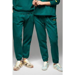 Pantaloni de trening unisex cu model uni - Verde englez imagine