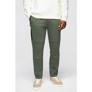 Pantaloni de trening din amestec de bumbac cu snur de ajustare - Kaki pal imagine