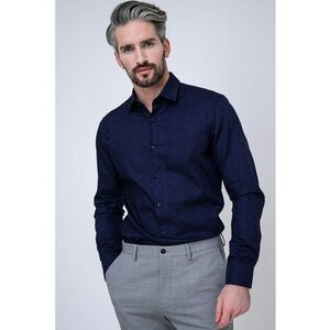 Camasa slim fit cu model Kenno - Bleumarin imagine