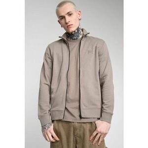 Bluza de trening cu fermoar si aplicatie logo discreta Zestart - Maro taupe imagine