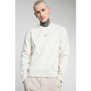 Bluza de trening cu decolteu la baza gatului si model uni - Alb imagine