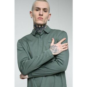 Bluza polo cu logo brodat pe piept - Verde aquamarin imagine