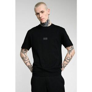 Tricou lejer din bumbac Delastee - Negru imagine