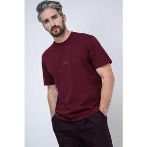 Tricou lejer din bumbac Delastee - Visiniu imagine