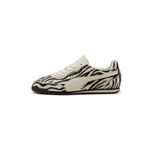 Pantofi sport cu piele cu par scurti si model Arizona - Alb fildes/Negru imagine