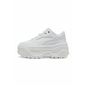 Pantofi sport Karmen X-tra flatform de piele ecologica - Alb optic imagine