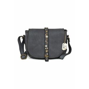 Geanta crossbody din piele cu aplicatii metalice Luigia - Gri inchis imagine