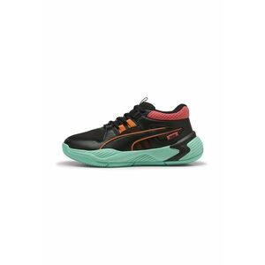 Pantofi sport din piele ecologica cu insertii din plasa - pentru baseball Uproar JR - Rosu/Negru/Verde menta imagine