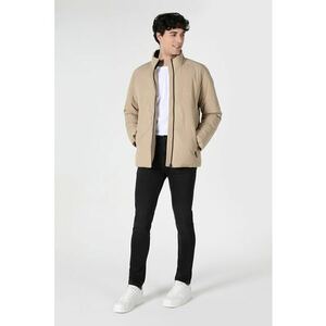 Geaca matlasata cu fermoar - Bej imagine