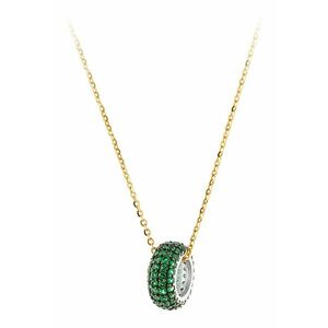 Colier de argint placat cu aur de 18 K - Verde/Auriu imagine