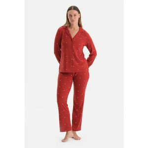 Pijama cu inimi - Rosu imagine