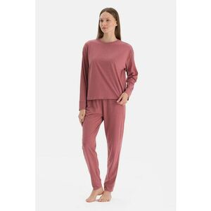 Pijama uni cu maneci cazute - Rosu stins imagine