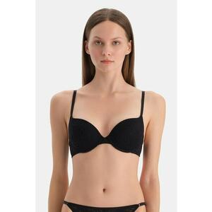 Sutien clasic cu animal print - Negru imagine