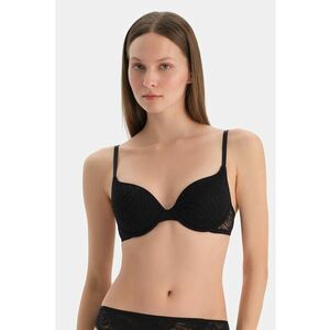 Sutien clasic cu animal print - Negru imagine