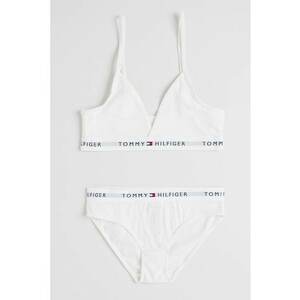 Set de pantaloni si bustiera - Alb optic imagine