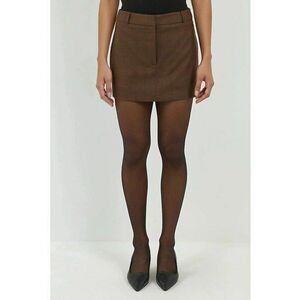 Fuste-pantalon mini carouri maro - Maro imagine
