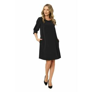 Rochie dreapta cu buzunare laterale - Negru imagine