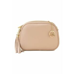 Geanta crossbody din piele cu trei compartimente - Piersica imagine