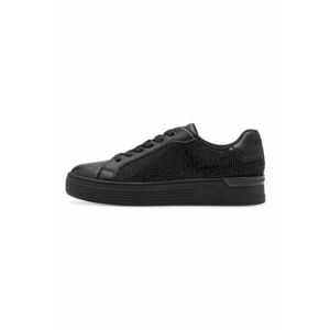 Pantofi sport de piele ecologica cu strasuri - Negru imagine