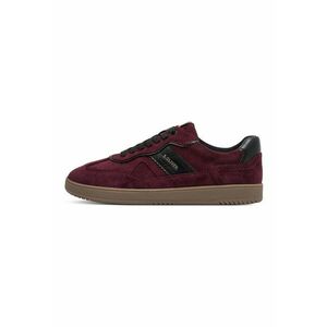 Pantofi sport low cut de piele intoarsa - Visiniu imagine