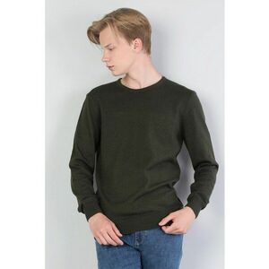 Pulover tricotat fin din amestec de lana - Verde padure imagine