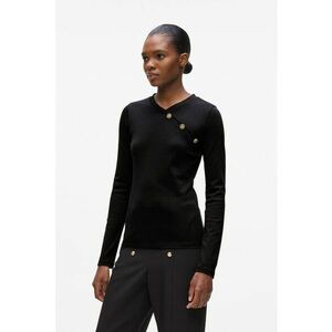 Bluza slim fit din bumbac organic - Negru imagine