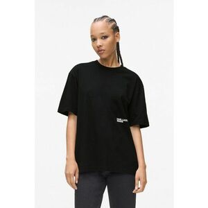 Tricou supradimensionat din bumbac organic - Negru imagine