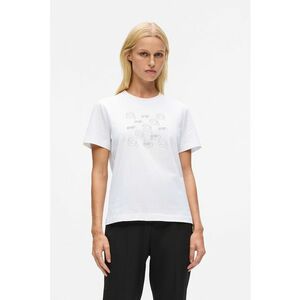 Tricou din bumbac organic cu strasuri - Alb optic imagine