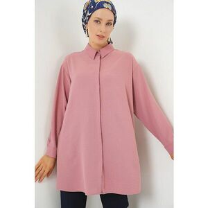 Camasa cu HiCCUP - roz pudrat - textil - Roz pudrat imagine