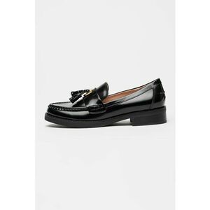 Pantofi loafer de piele cu canafi - Negru imagine