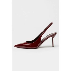 Pantofi slingback din piele lacuita cu toc stiletto Lidia - Visiniu imagine