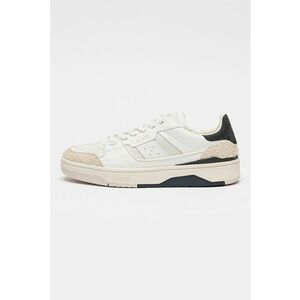 Pantofi sport low-cut din piele Clay - Alb optic/Alb murdar imagine