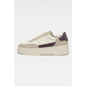 Pantofi sport wedge din piele si piele intoarsa Orbit - Violet/Maro taupe/Bej deschis imagine