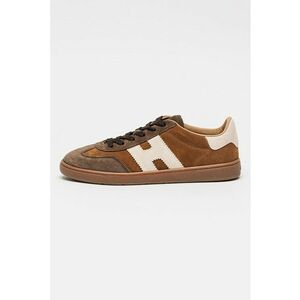Pantofi sport din piele intoarsa cu insertii din piele Cool - Caramel/Bej deschis imagine
