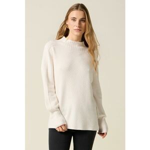 Pulover lejer din tricot - Alb imagine