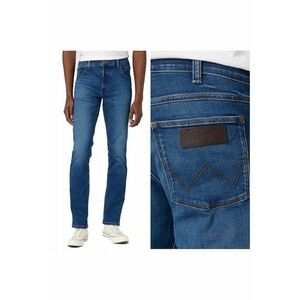 Blugi Barbati - Greensboro - Straight Fit - Talie Medie - Fermoar - Lungi - 5 Buzunare - Bumbac - Elastan - Albastru - Albastru imagine